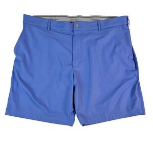 Walter Hagen Mens Blue Performance Golf Shorts Size 42 Embroidered Flat Front
